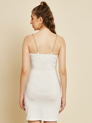 TANDUL Women Bodycon White Dress