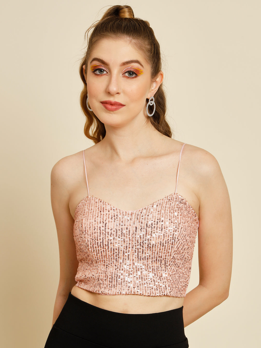 TANDUL  Casual Regular Sleeves Solid Women Pink Top