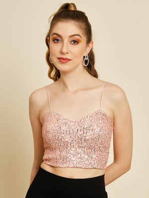 TANDUL  Casual Regular Sleeves Solid Women Pink Top