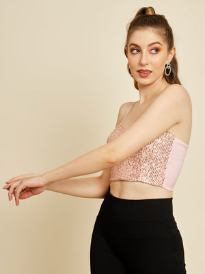 TANDUL  Casual Regular Sleeves Solid Women Pink Top