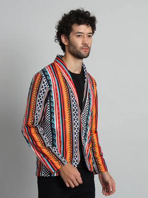 TANDUL  Men Printed Single Breasted Casual Blazer  (Multicolor)