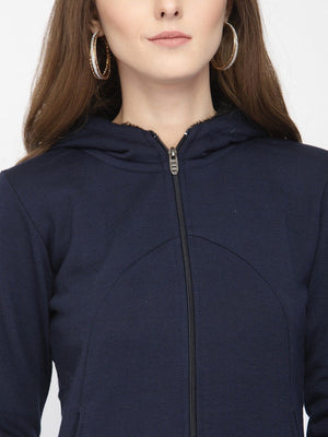 ZARVEY Full Sleeve Self Design Women Jacket