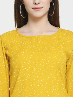 ZARVEY Casual Layered Sleeve Printed Women Multicolor Top