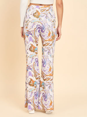 TANDUL Women Regular Fit Multicolor Lycra Trousers