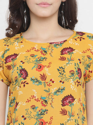 ZARVEY Casual Short Sleeve Floral Print Women Multicolor Top