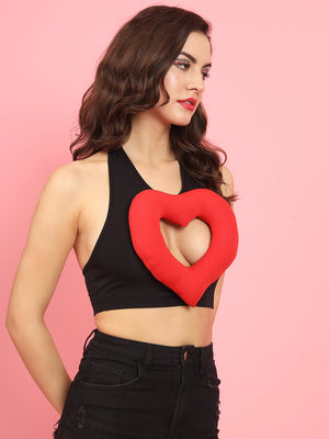 TANDUL  Casual Sleeveless Solid Women Black Top