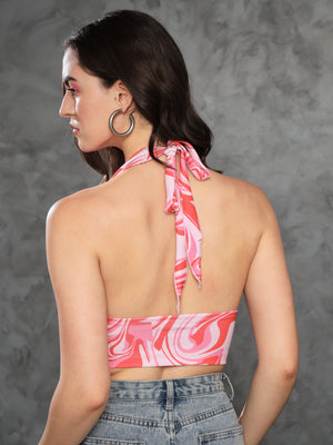 TANDUL Casual Sleeveless Printed Women Multicolor Top