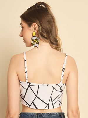 TANDUL  Casual Sleeveless Printed Women Multicolor Top