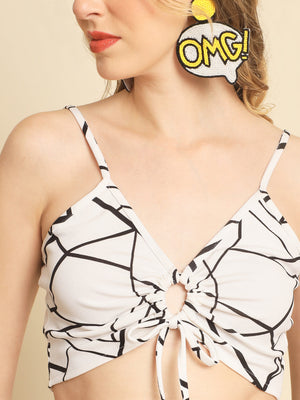 TANDUL  Casual Sleeveless Printed Women Multicolor Top