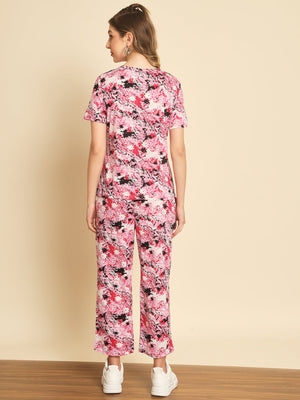 TANDUL  Women Top & Pyjama Set Multicolor Printed NIGHTSUIT