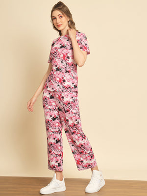 TANDUL  Women Top & Pyjama Set Multicolor Printed NIGHTSUIT