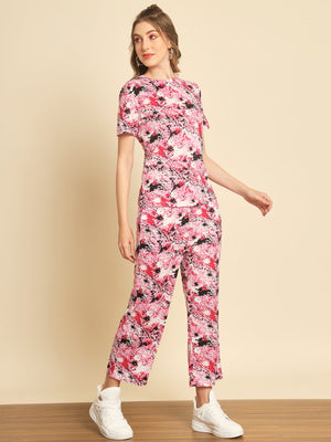 TANDUL  Women Top & Pyjama Set Multicolor Printed NIGHTSUIT