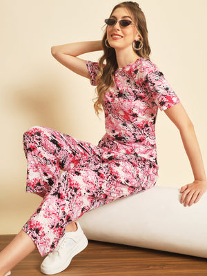 TANDUL  Women Top & Pyjama Set Multicolor Printed NIGHTSUIT