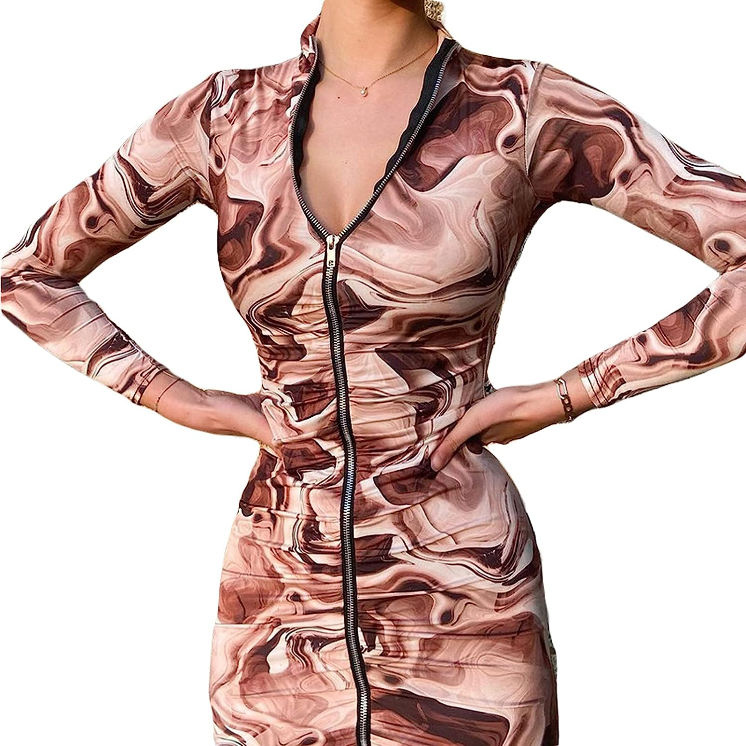 Women Bodycon Multicolor Dress