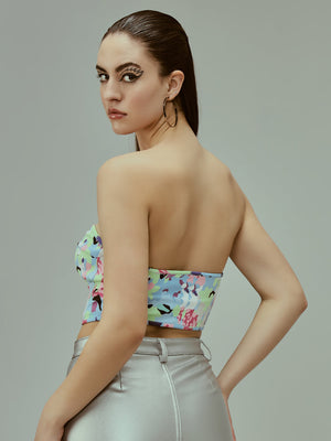 TANDUL Casual Sleeveless Printed Women Multicolor Top