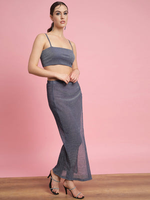 Women Two Piece Dress Grey Dress