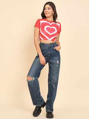 TANDUL Casual Regular Sleeves Printed Women Multicolor Top