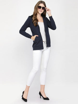 ZARVEY Full Sleeve Self Design Women Jacket