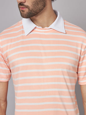 Men Printed Stylised Neck Elastane Multicolor T-Shirt