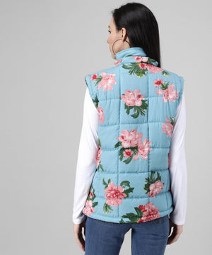 Women Floral Print Padded Jacket