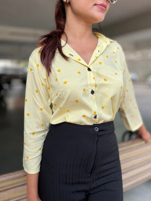 Women Regular Fit Printed Built-up Collar Casual Shirt