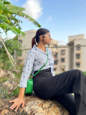 Women Regular Fit Printed Built-up Collar Casual Shirt