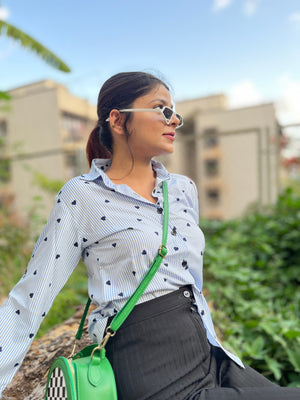 Women Regular Fit Printed Built-up Collar Casual Shirt