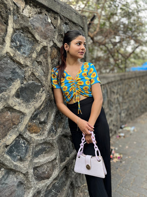 Casual Regular Sleeves Printed Women Multicolor Top