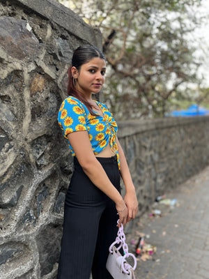 Casual Regular Sleeves Printed Women Multicolor Top
