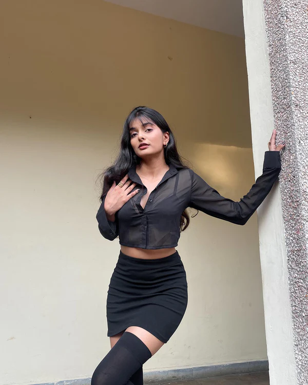 TANDUL Women Solid Casual Black Shirt