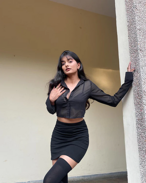 TANDUL Women Solid Casual Black Shirt