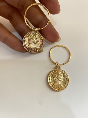 JEWEL Coin Shaped Earring