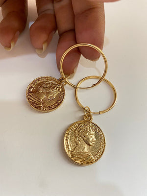 JEWEL Coin Shaped Earring