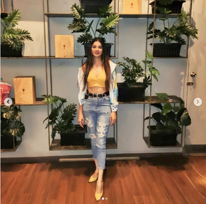 TANDUL  Casual Sleeveless Solid Women Yellow Top
