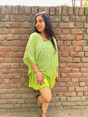 TANDUL  Cotton Crepe Blend Poncho