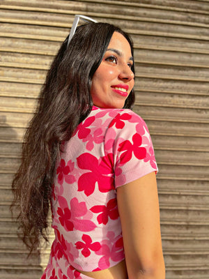 TANDUL  Women Two Piece Dress Pink Dress