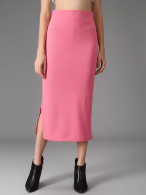 TANDUL  Women Solid Tube Pink Skirt