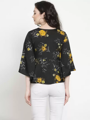 TANDUL  Casual Flared Sleeves Printed Women Multicolor Top