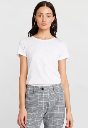 TANDUL  Solid Women Round Neck White T-Shirt