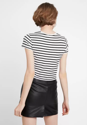 TANDUL  Striped Women Round Neck Multicolor T-Shirt
