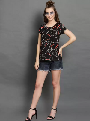 TANDUL  Casual Regular Sleeves Printed Women Multicolor Top