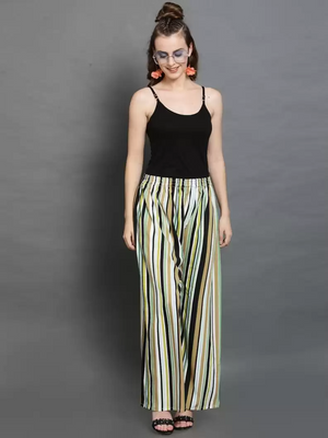 TANDUL  Regular Fit Women Multicolor Crepe Trousers