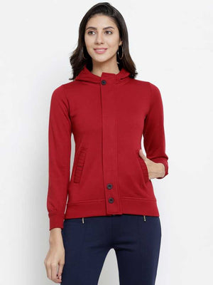 Full Sleeve Solid Women Casual Jacket