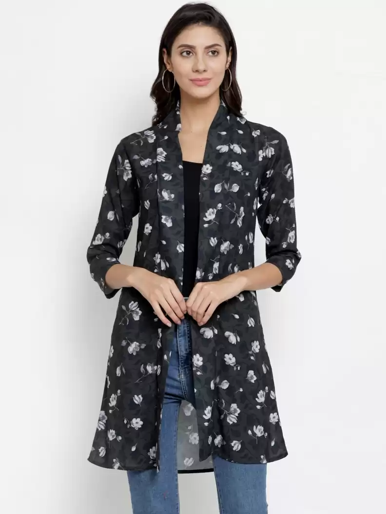 TANDUL  Women 3/4th Sleeve Multicolor Shrug