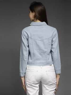 TANDUL  3/4th Sleeve Solid Women Denim Jacket