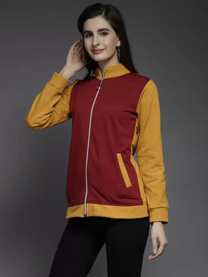 TANDUL  Full Sleeve Color Block Women Jacket