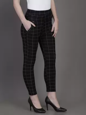 TANDUL Black Jegging  (Checkered)