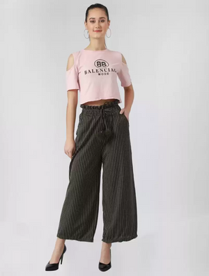 TANDUL  Regular Fit Women Multicolor Viscose Blend Trousers