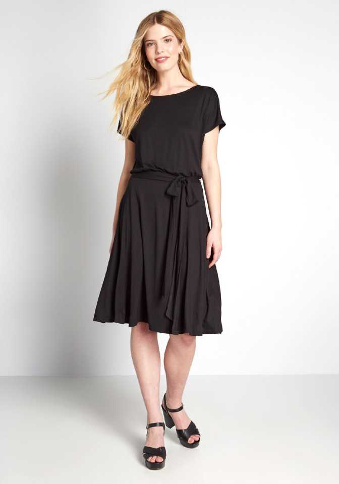 TANDUL  Women Fit and Flare Black Dress