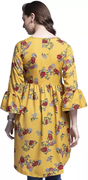 TANDUL  Casual Bell Sleeves Floral Print Women Multicolor Top